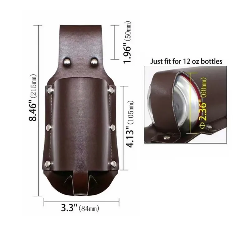 Leather Beer Holster Bottle Holders 5
