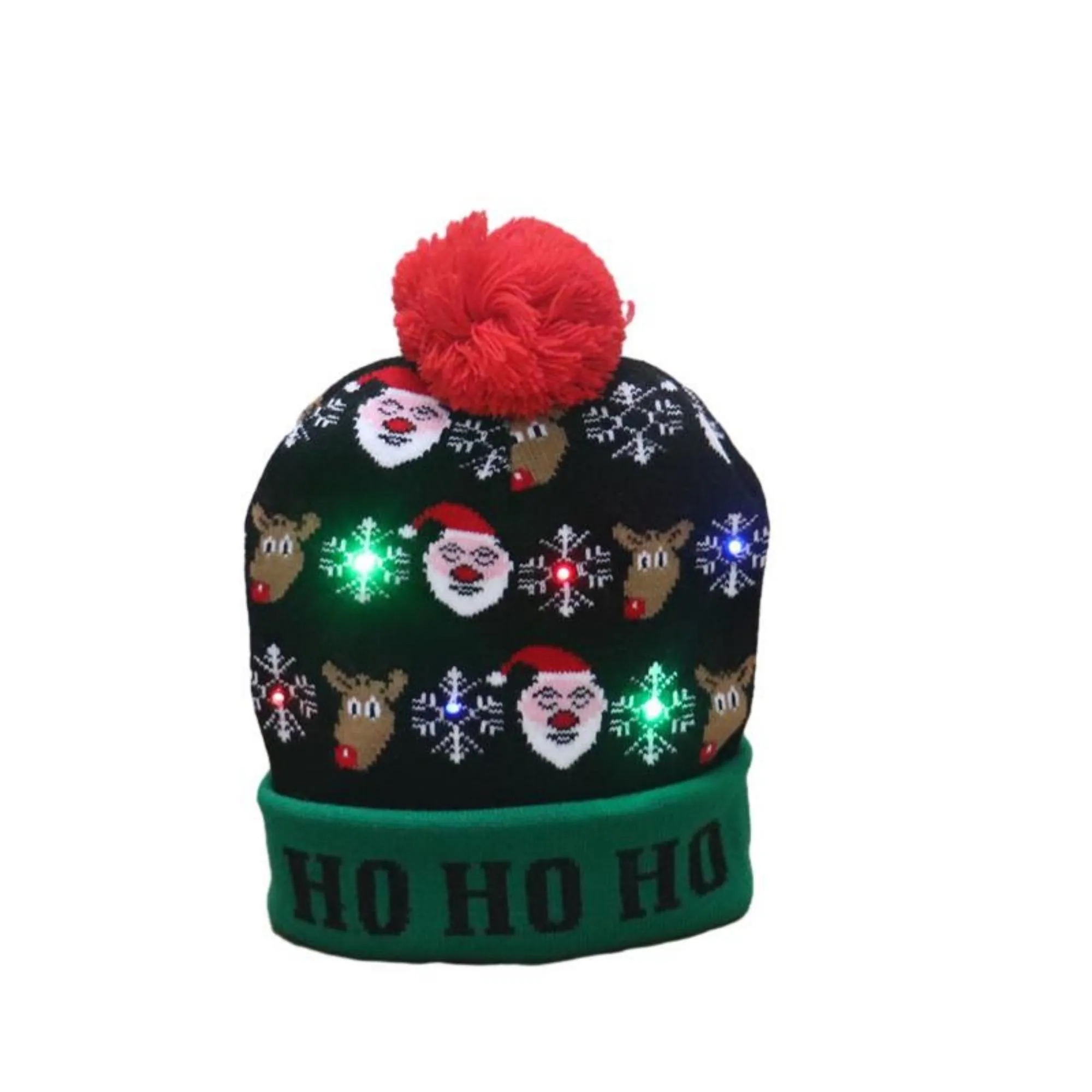 Birthday Christmas LED Lights Knitted Hat MOQ 100PCS 7