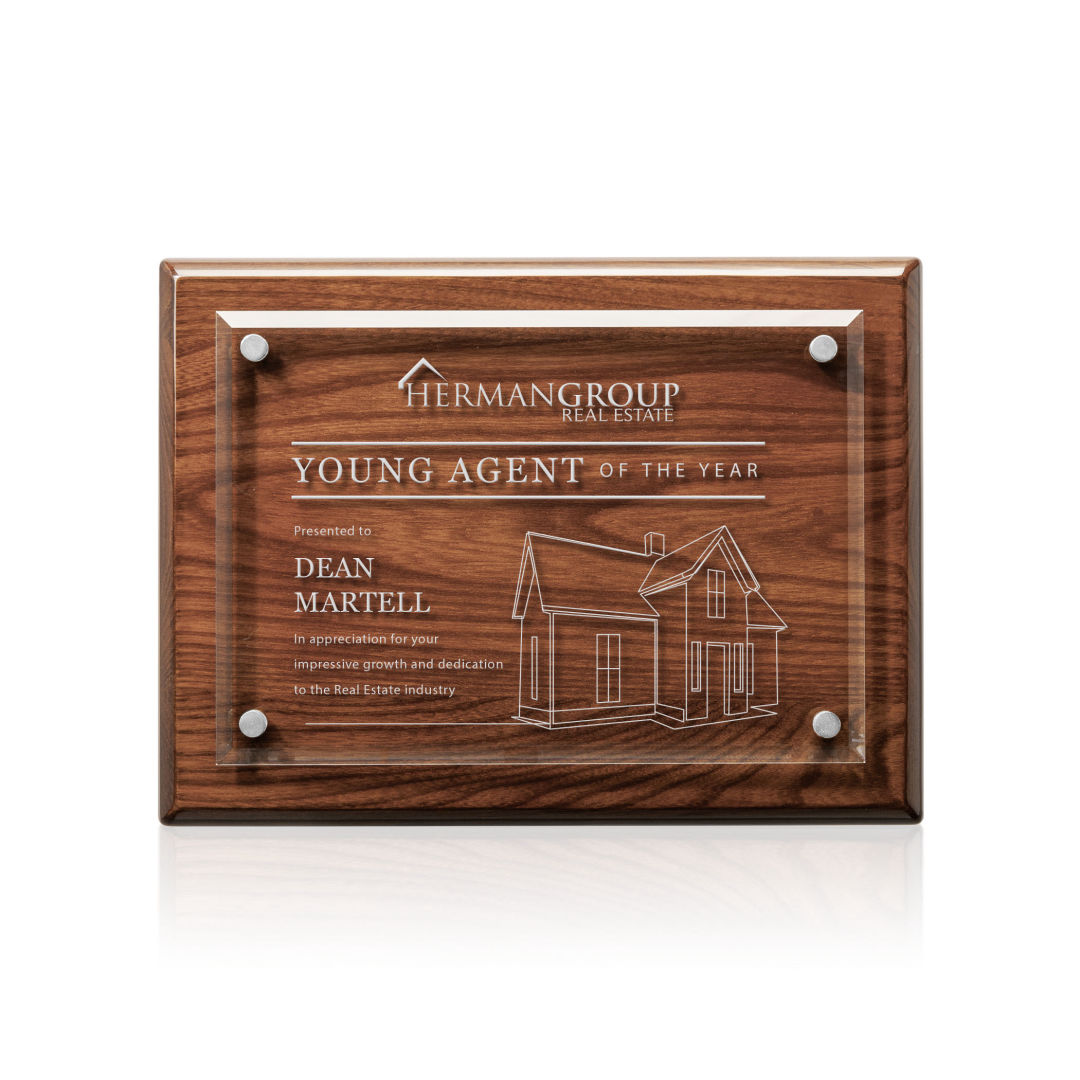 Caledon Plaque - Walnut/Silver 15