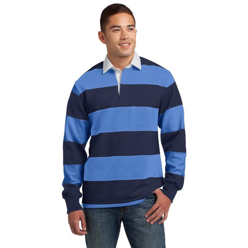 Sport-Tek Classic Long Sleeve Rugby Polo. 14