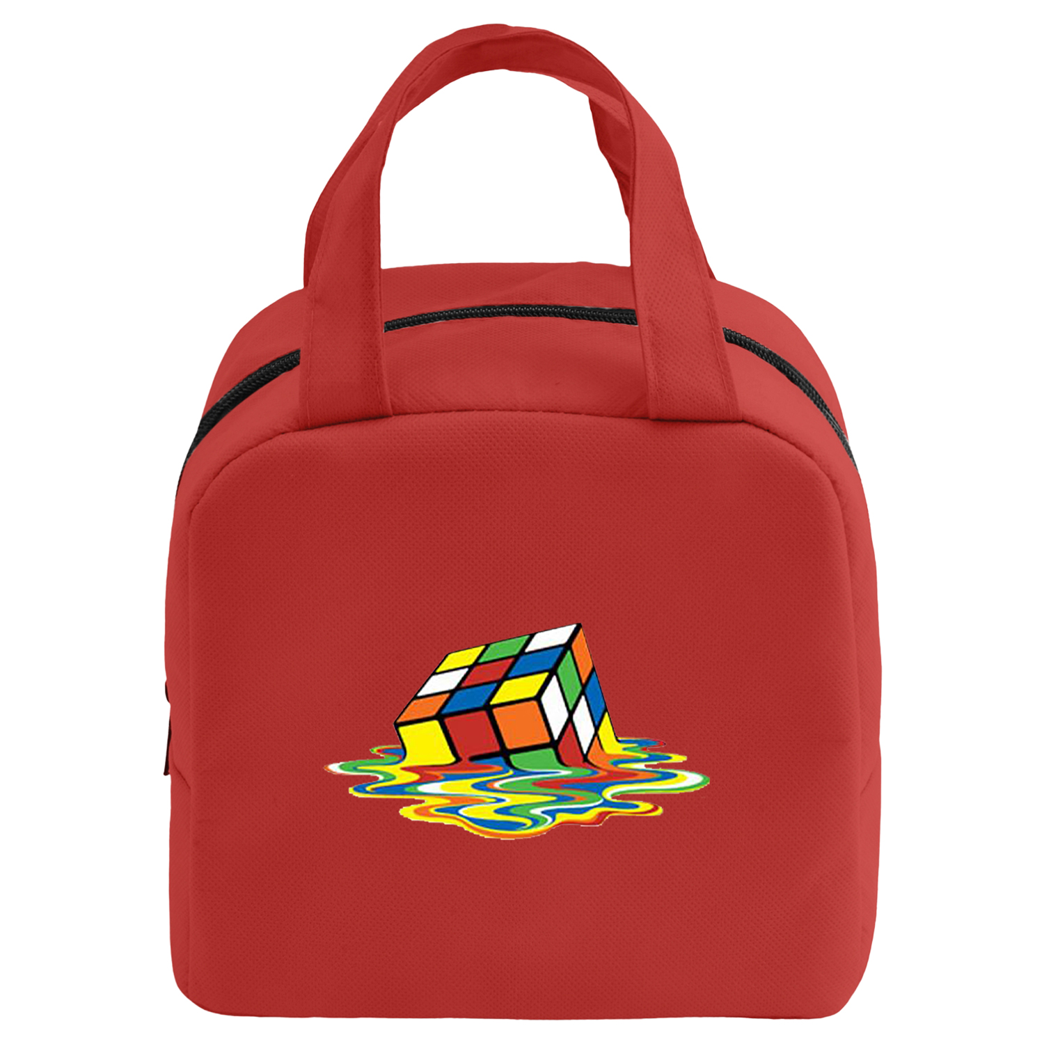 Non-woven Two Handle Lunch Bag w/ Zipper closure 3