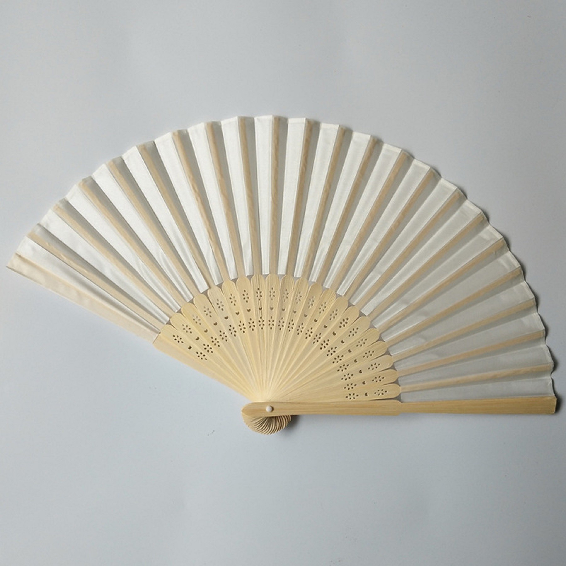 Full Color Folding Bamboo Paper Hand Fan 12