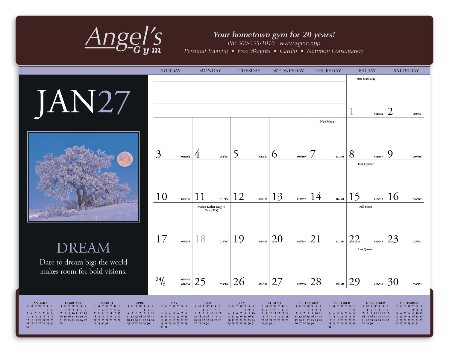 Triumph® Calendars Motivations Desk Pad 65