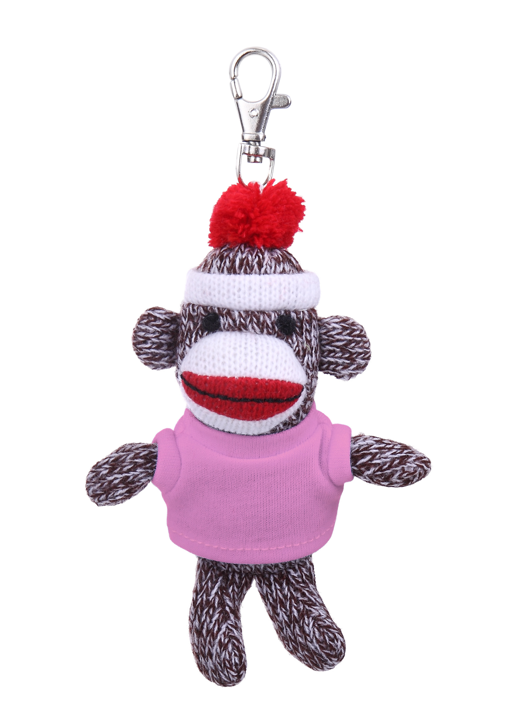 Plush Original Sock Monkey Keychain with Tee 14