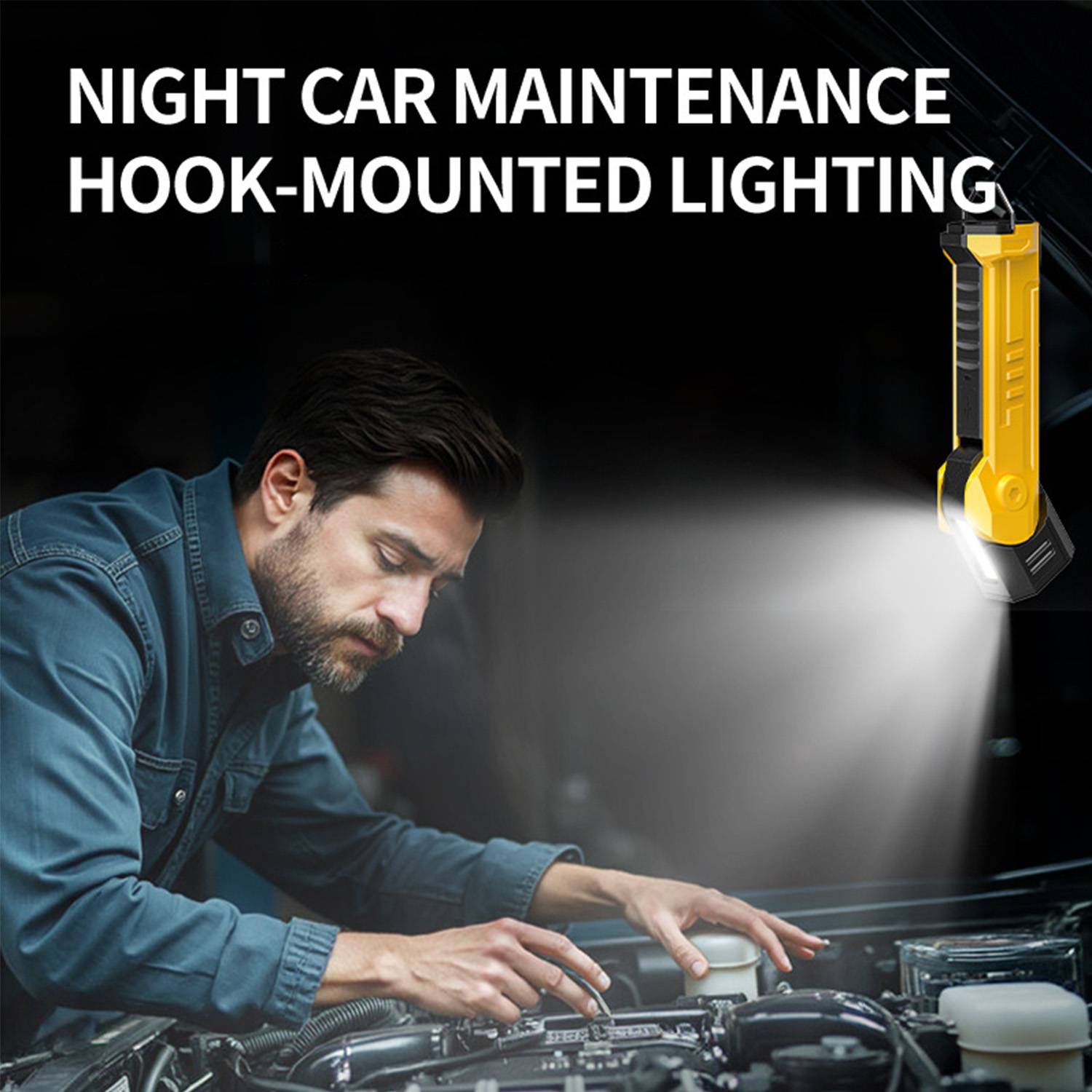 COB Adjustable Flashlight – Magnetic Base & Hanging Hook 13