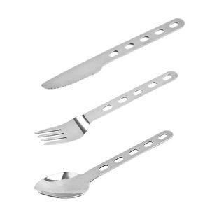 3 In 1 Stainless Steel Knife Fork Spoon Set Flatware With Key Ring 23