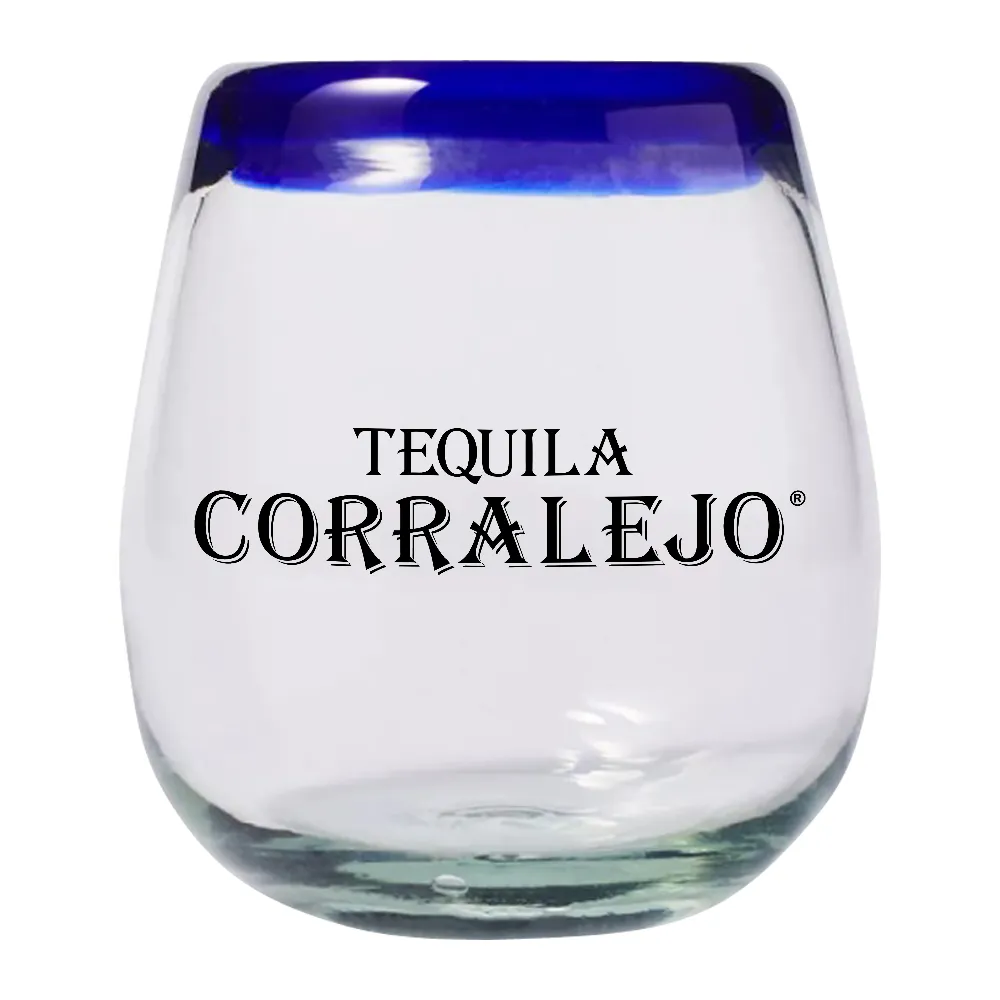Handblown Mexican Stemless Wine Glass 5