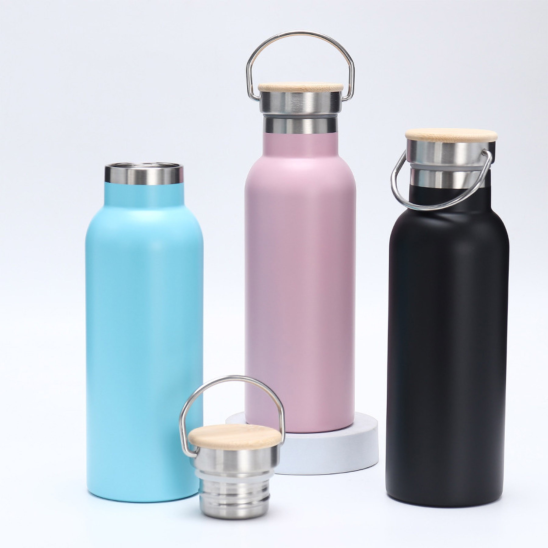 Leak Proof Double Wall Insulated Water Bottle, custom water bottle with logo imprint 2