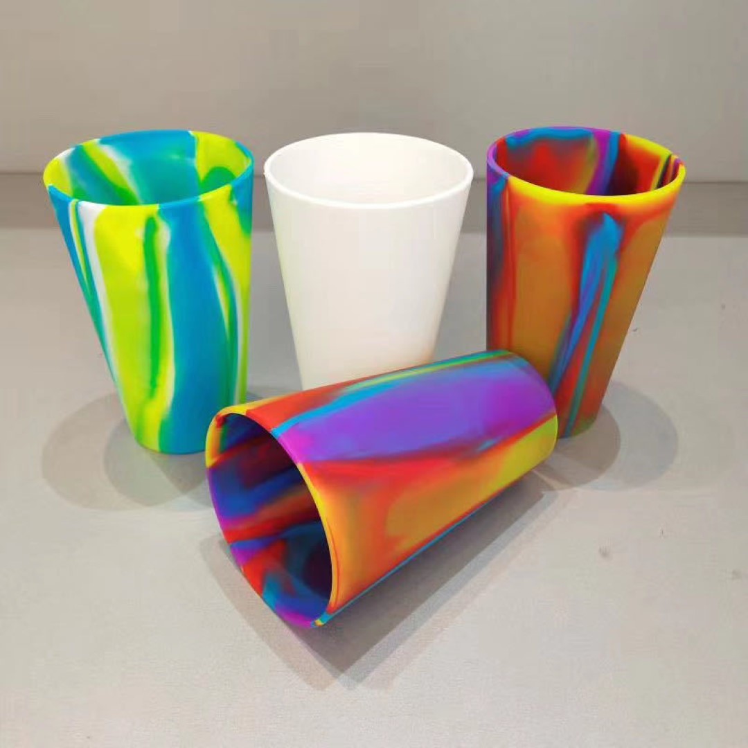 Sturdy Silicone Cup Drink Ware Glass Set 4