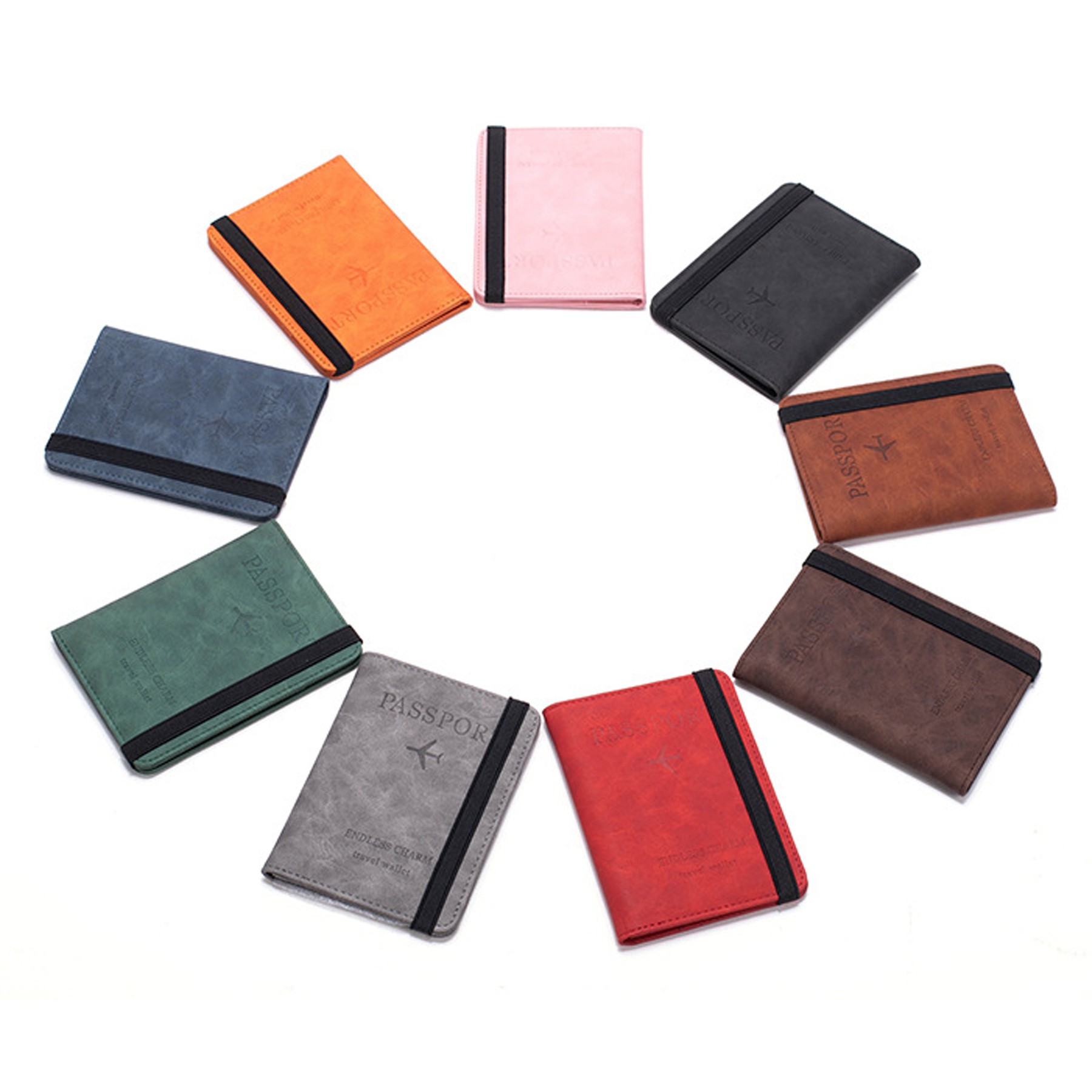 Pu Leather Passport Holder Cover Wallet 3