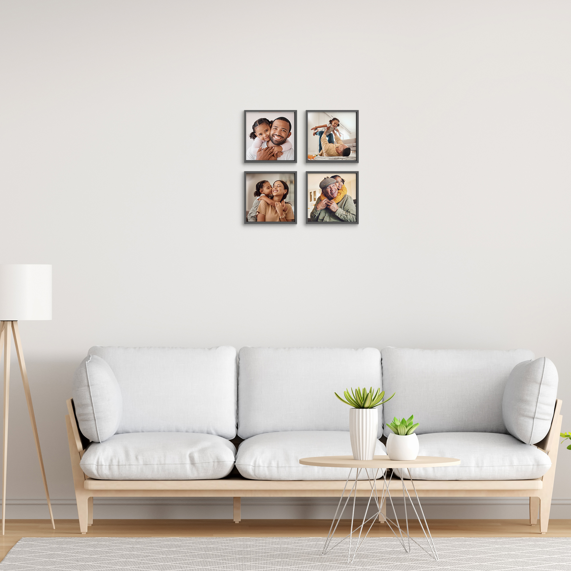Framed MIXPIX® Wall Tiles – Personalized UV Printed Collage System for Homes & Offices 3