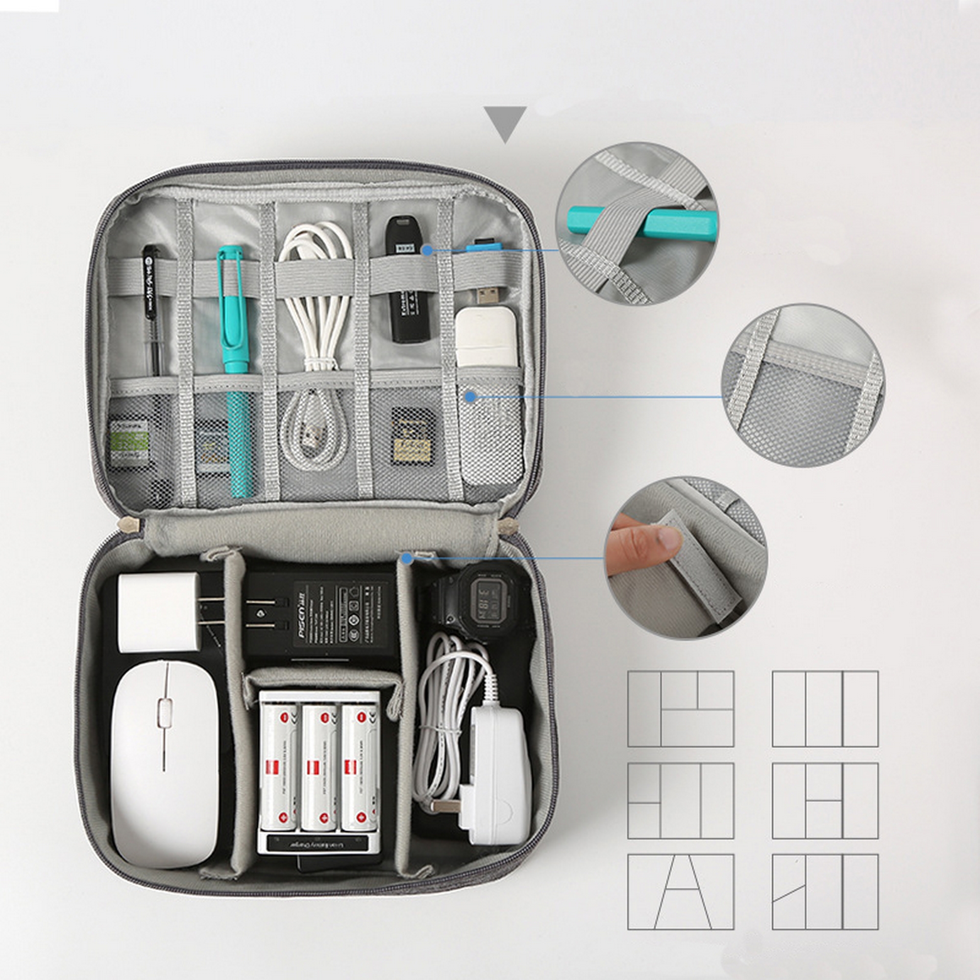 Multifunctional Travel Portable Digital Electronic Accessories Storage Bag 3