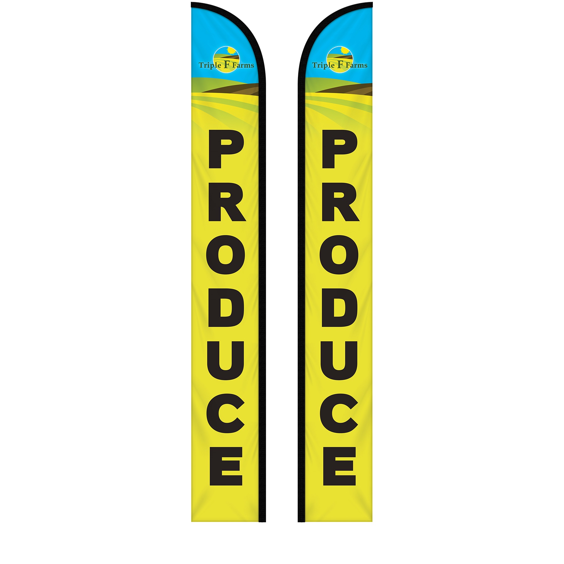 15' Double Sided Custom Portable Half Drop Banners 8