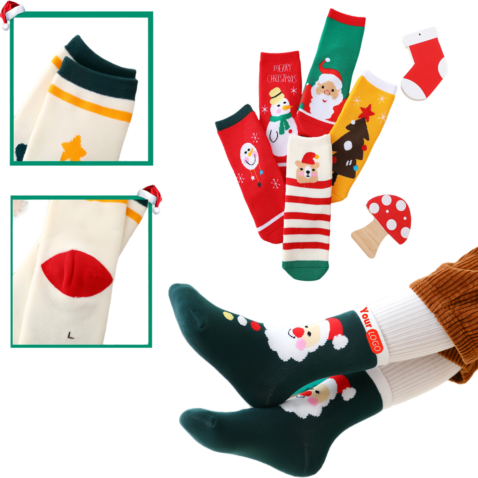 Cotton Children's Warm Christmas Socks 11