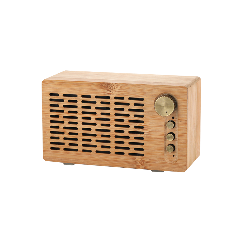 Leland Retro Bamboo Bluetooth Speaker Simports