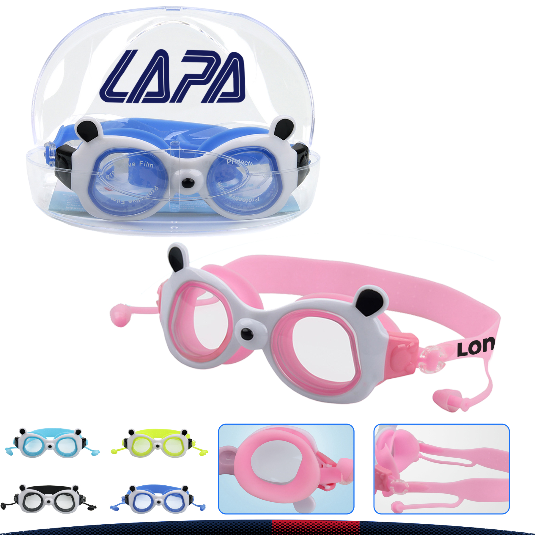 Panda Kids Swimming Goggles 2
