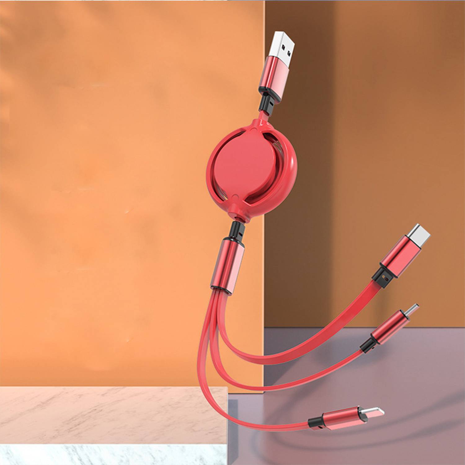 Three In One Fast Charging Car Charging Cable 1