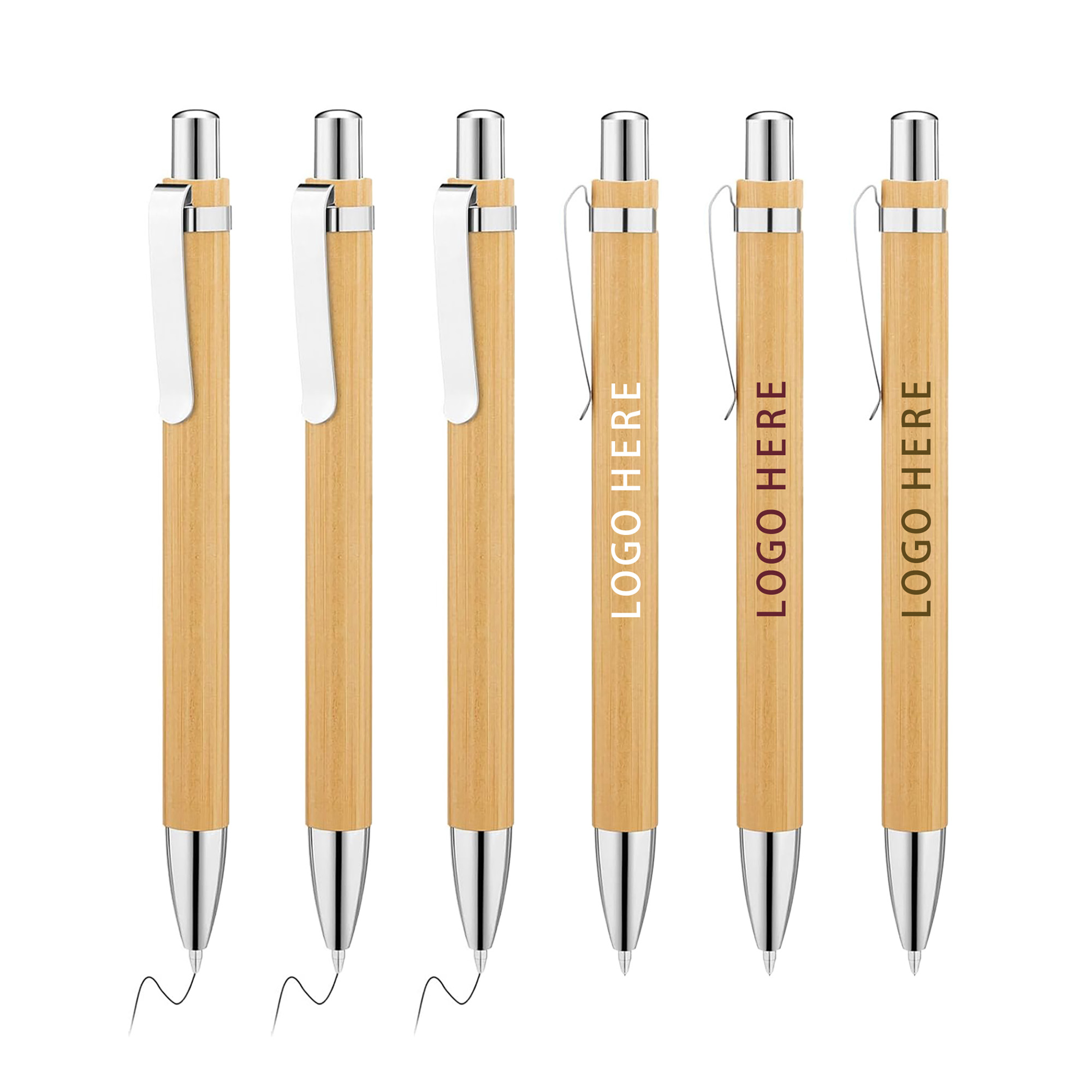 Bamboo Retractable Ballpoint Pen 2