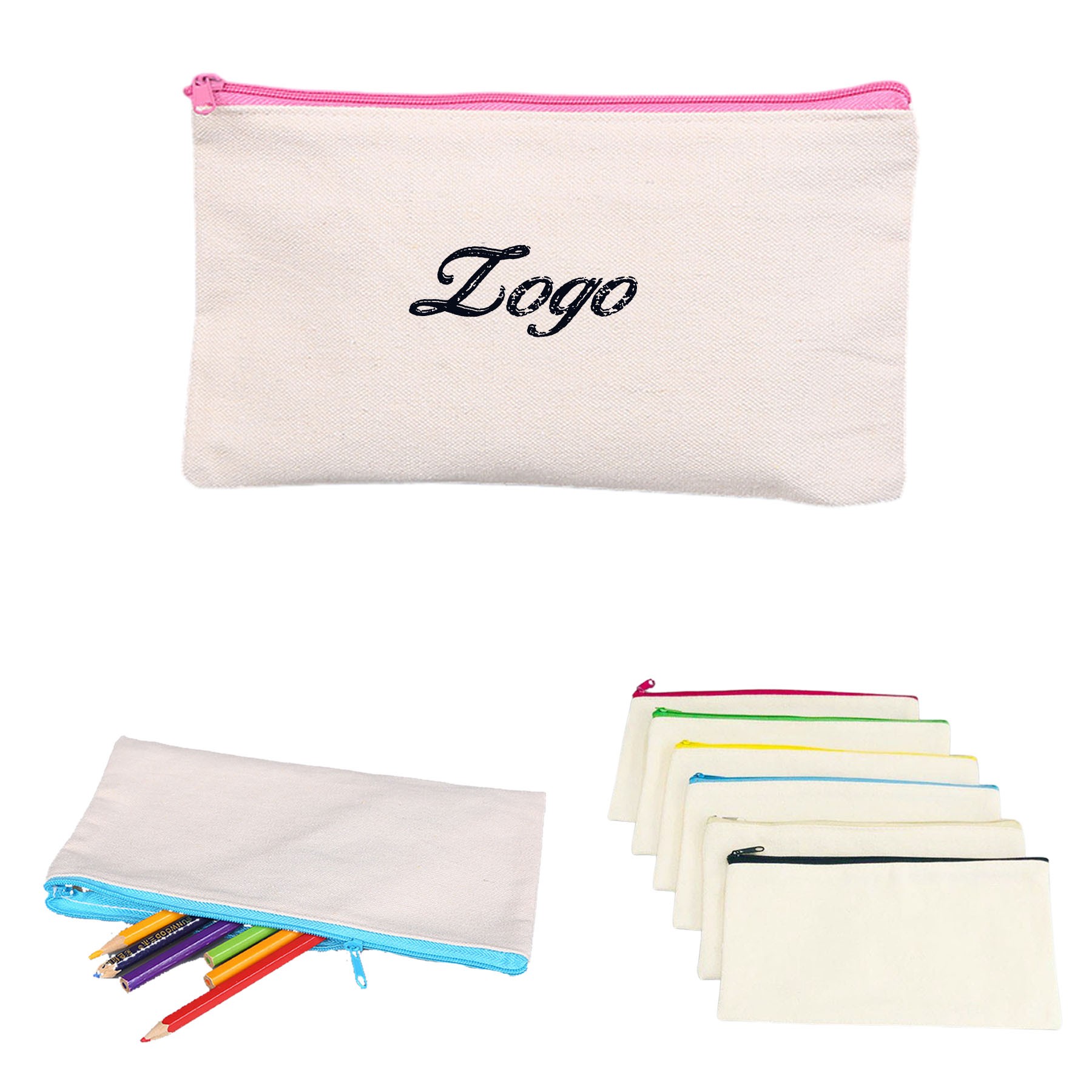 Canvas Zipper Pen Case