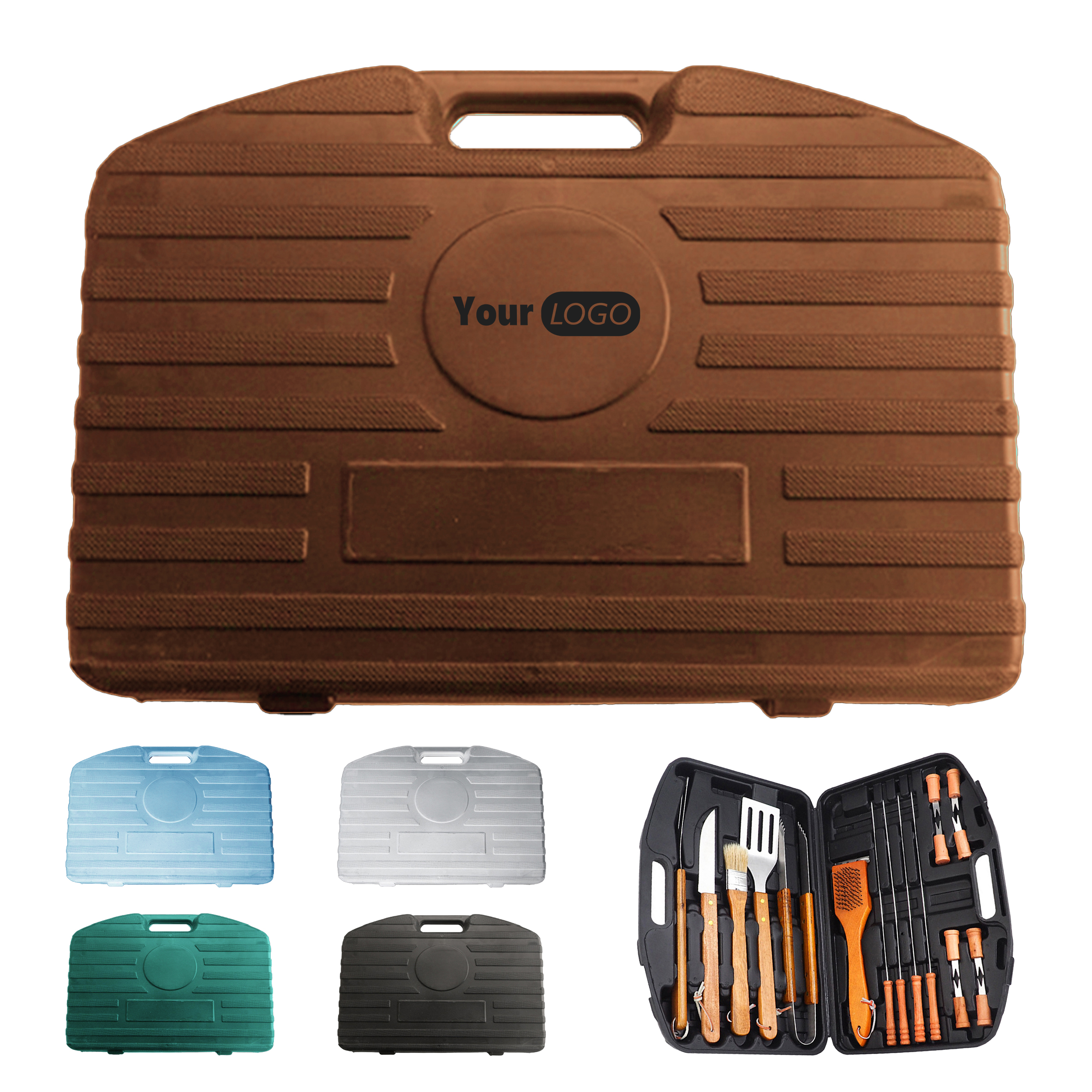 Stainless Steel Wooden Handle Portable Suitcase 4