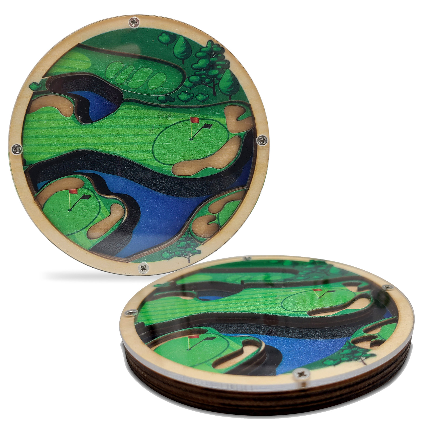 Layered Wood Coaster 10