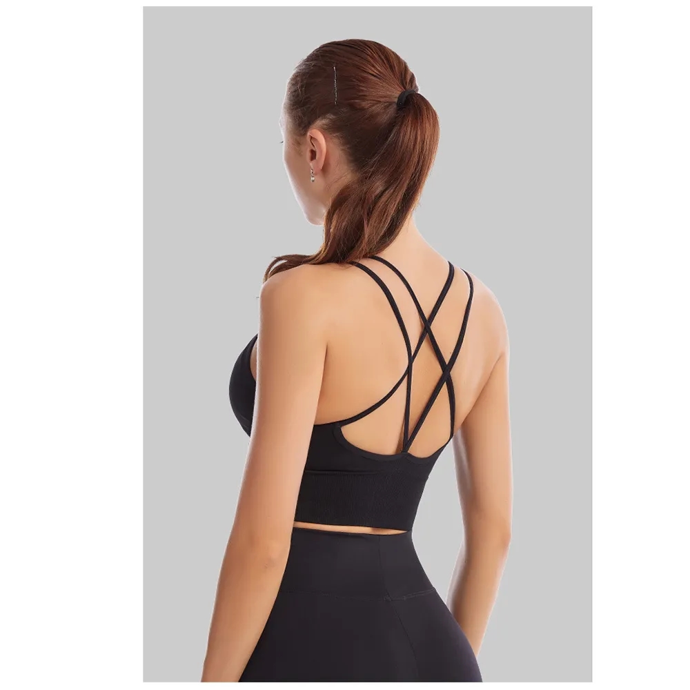 Custom Cross Back Sport Bras for Yoga Workout Fitness 4
