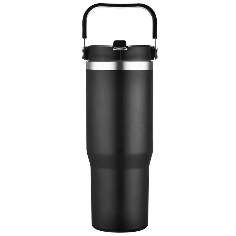 30oz. Vacuum Travel Mug with Carrier Handle 10