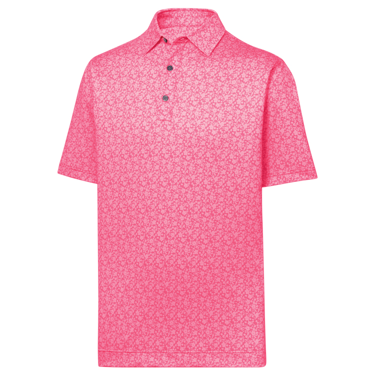 FootJoy Painted Floral Lisle - Self Collar Polo 2