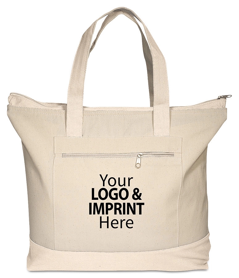 Zippered Cotton Boat Totes 1