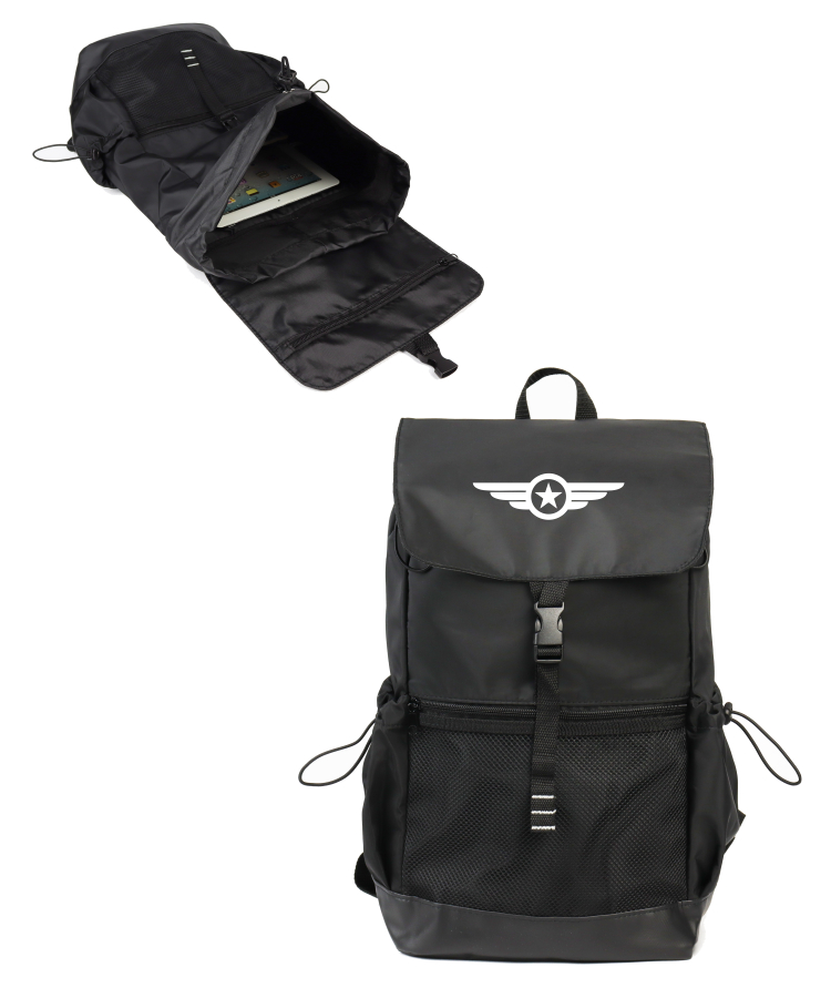 Union Printed - Drawstring Buckle Backpack 3
