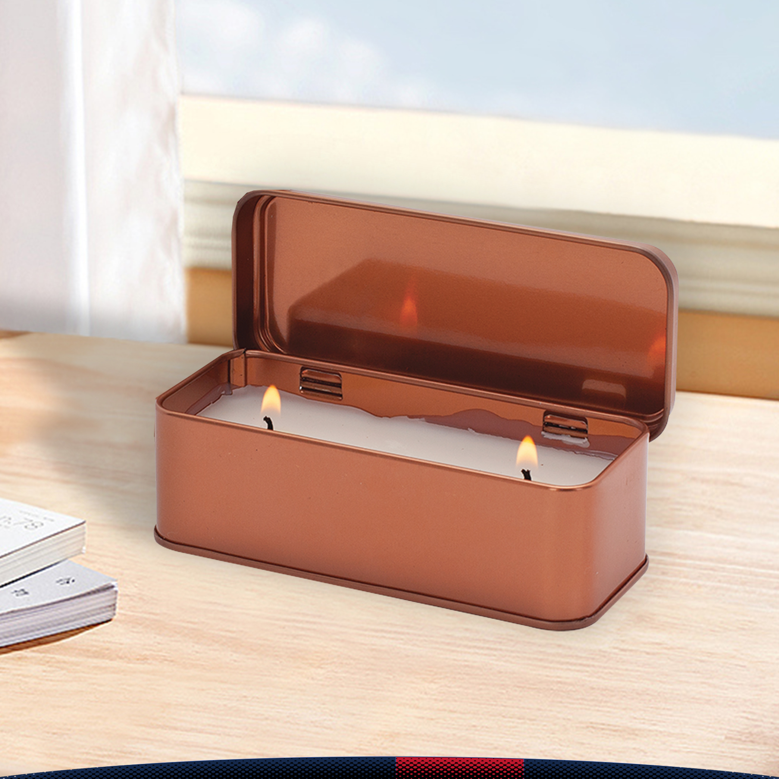 2.25 oz. Delphia Scented Copper Rectangular Candle 2