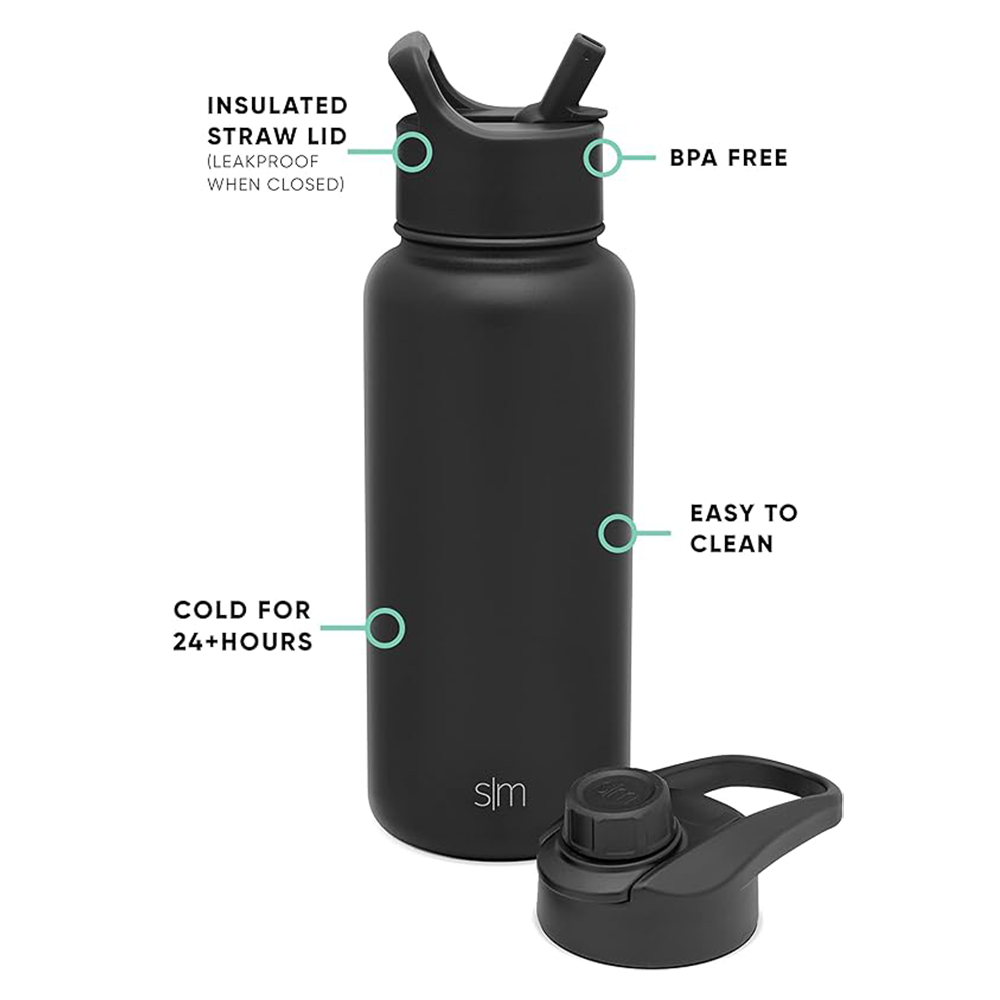 Simple Modern Summit Water Bottle 32oz Straw Lid 12