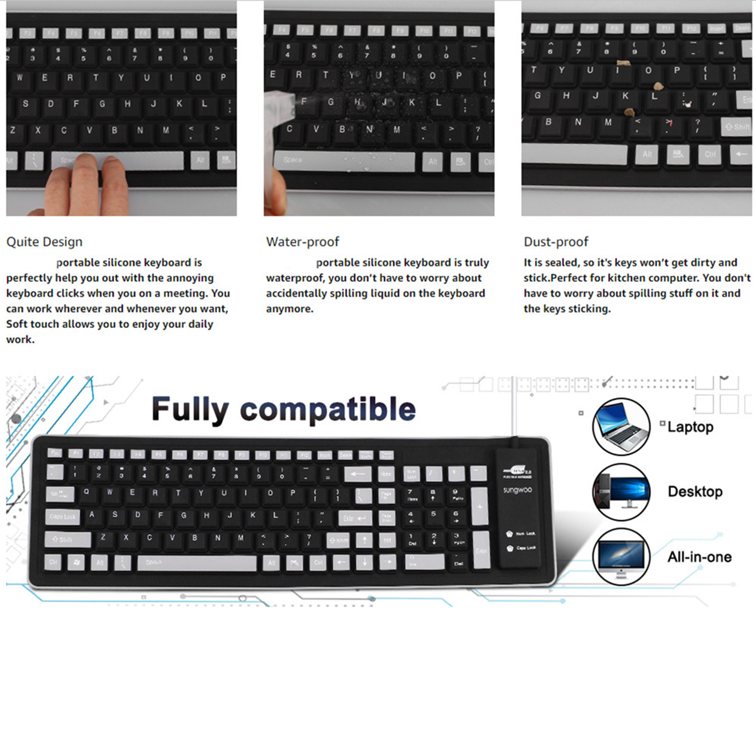 Foldable Silicone Keyboard 4
