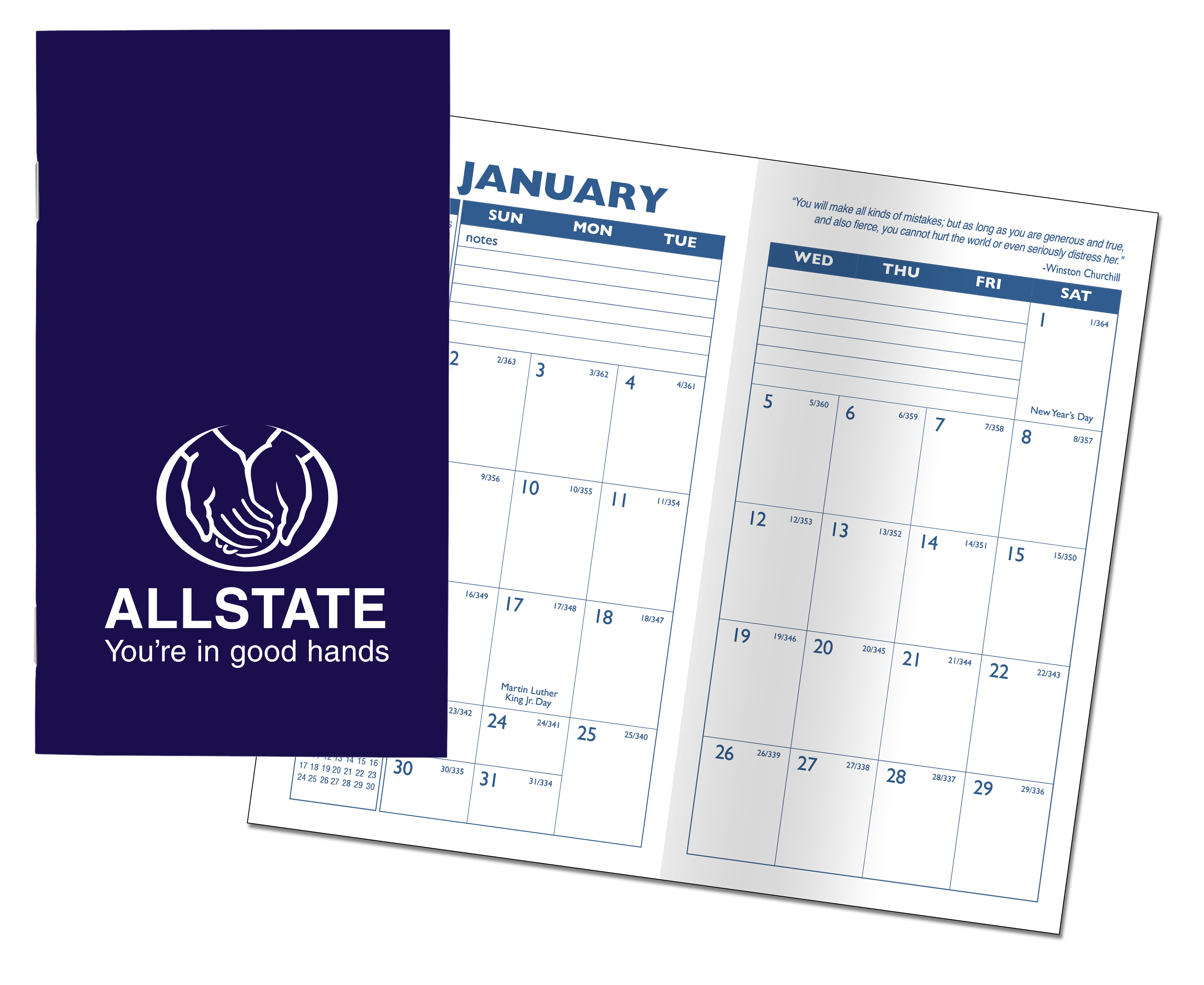 Cardstock Cover Solid Colors Monthly Pocket Planner 1