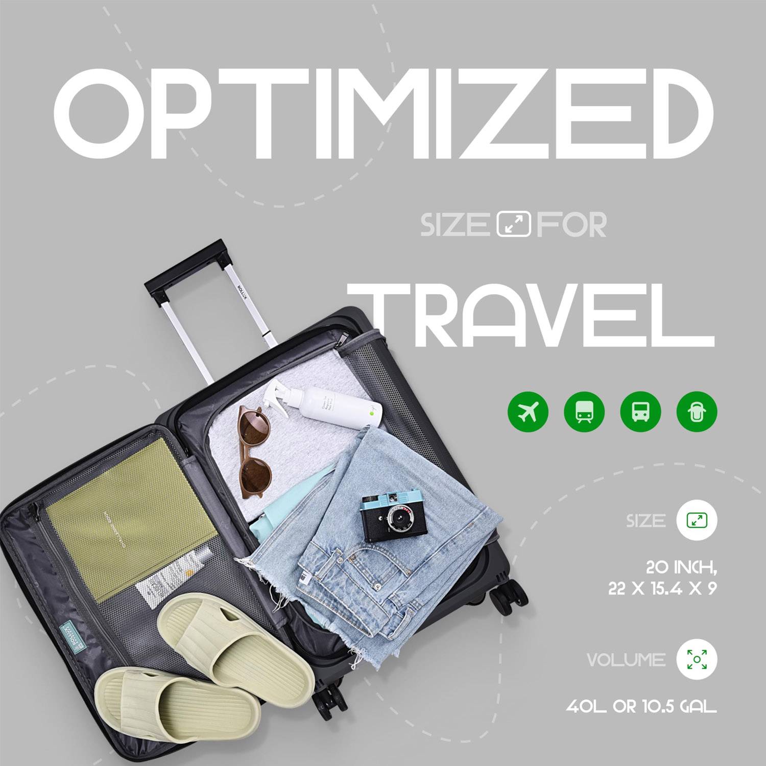 Lock Foldable Travel Luggage for Abroading 3