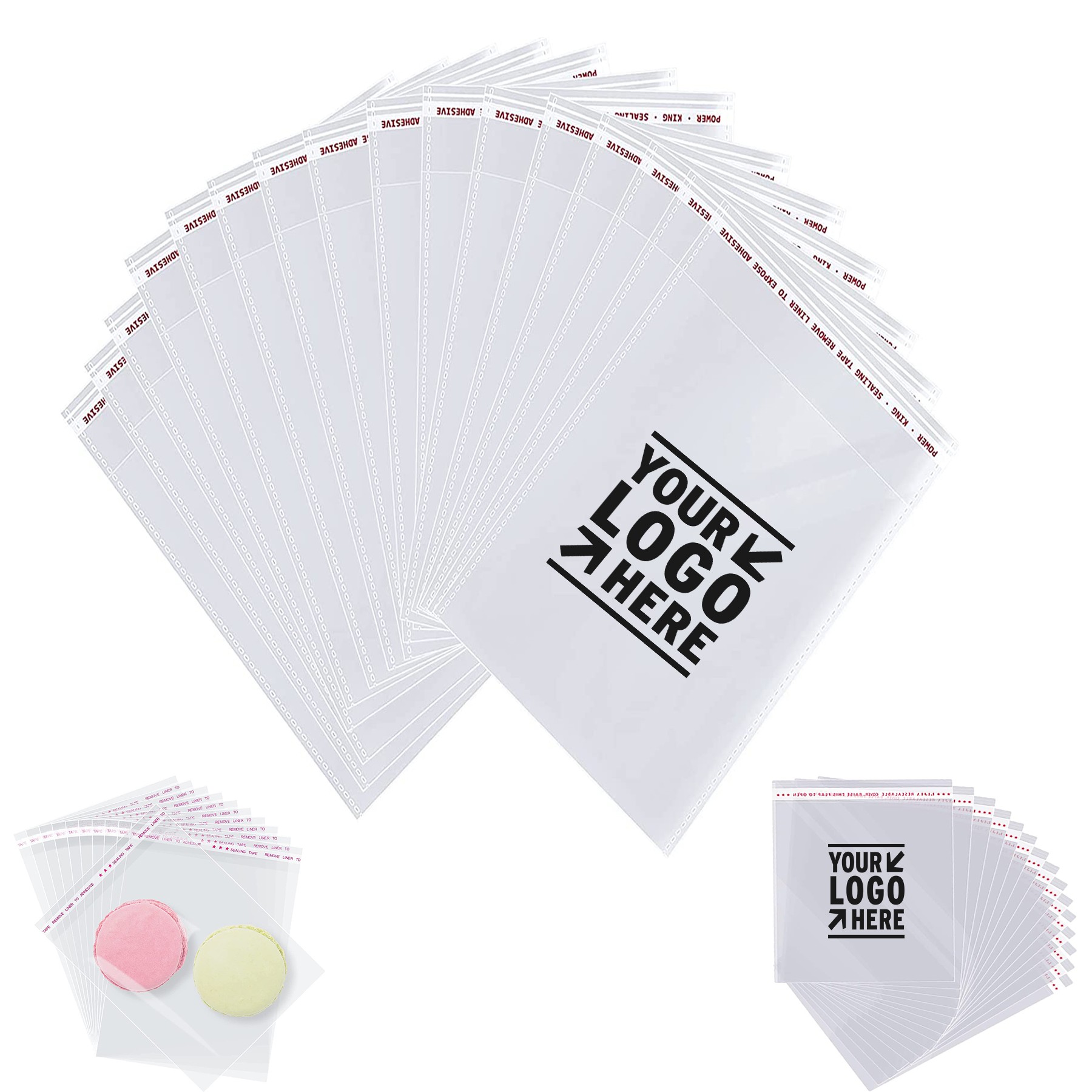 Self Seal Clear Cello Cellophane Resealable Plastic Poly Bag 3