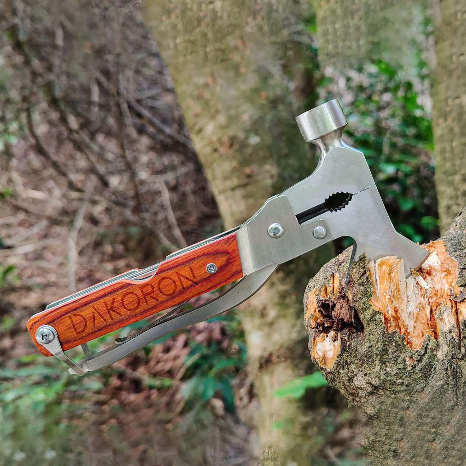 14 In 1 Multifunction Tool Portable Folding Wood Handle 7