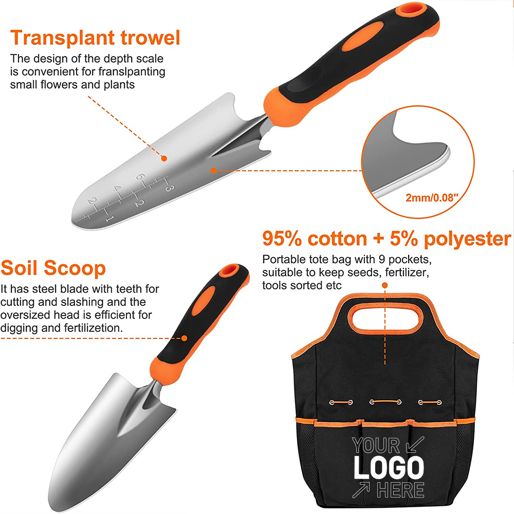 Gardening Tool Set With Storage Tote Bag 4