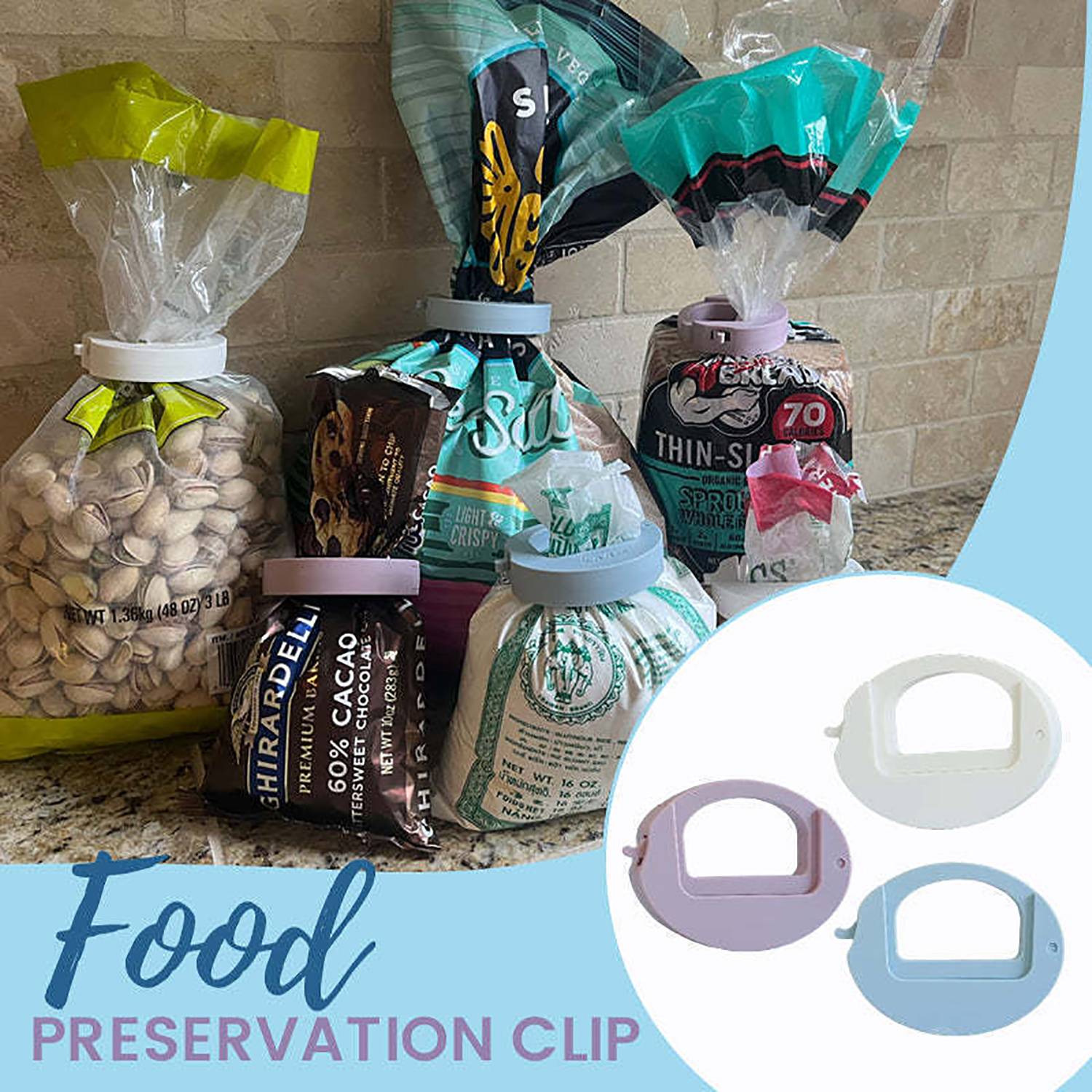 Durable Hanging Food Sealing Clips For Household 2