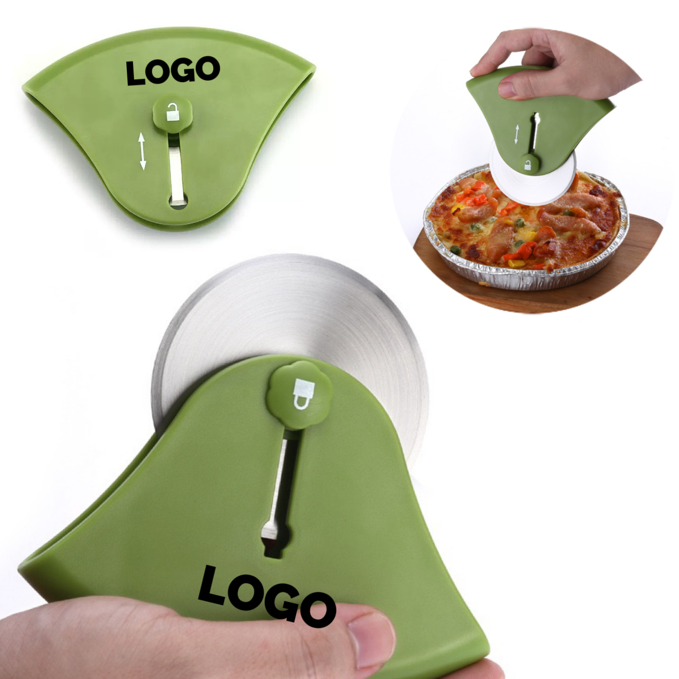 MOQ 10 pcs Pizza Chopper with Lock 2