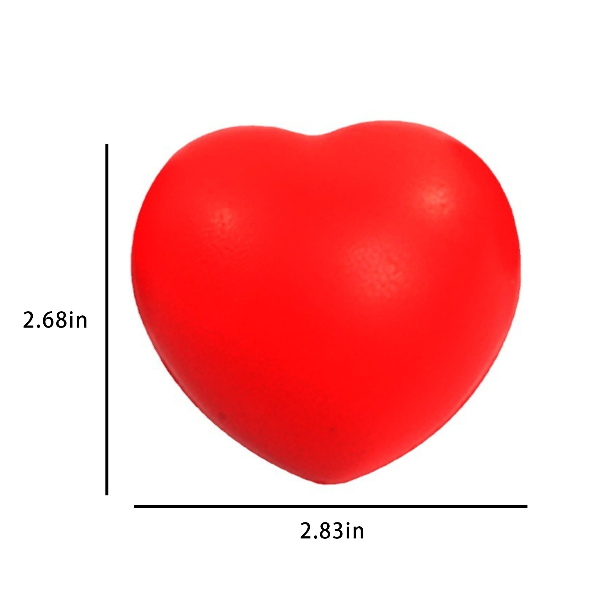 Custom PU Foam Heart-Shaped Anxiety Stress Relief Ball 3