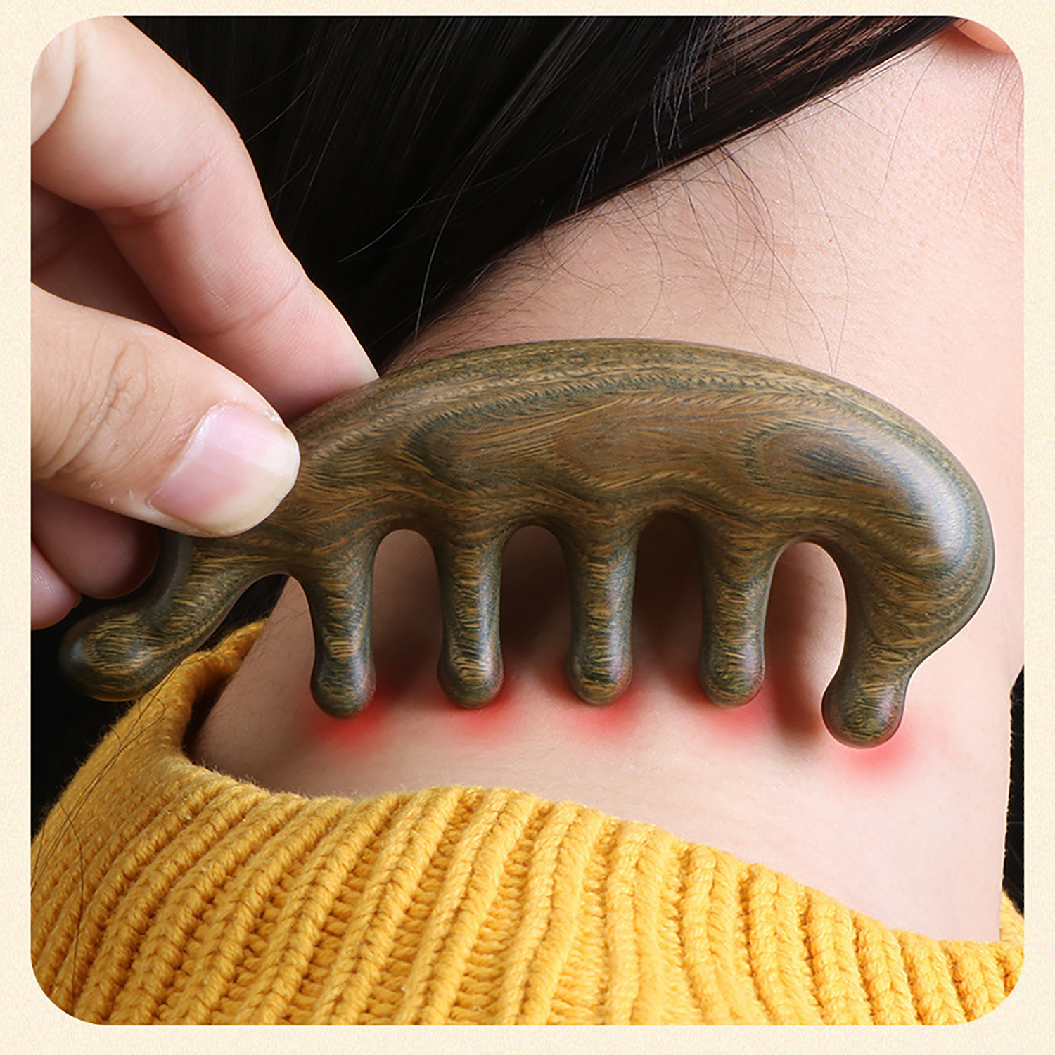 Natural Sandalwood Wide Tooth Wooden Combs 2