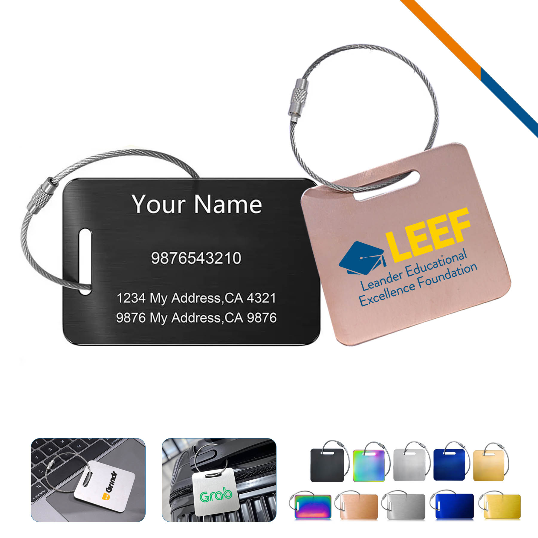 Zeniq Stainless Steel Luggage Tag 10