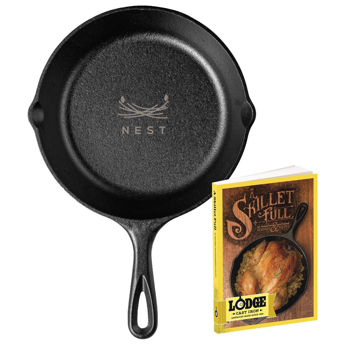 Lodge® 8" Cast Iron/Skillet Full Cookbook Gift Set 10