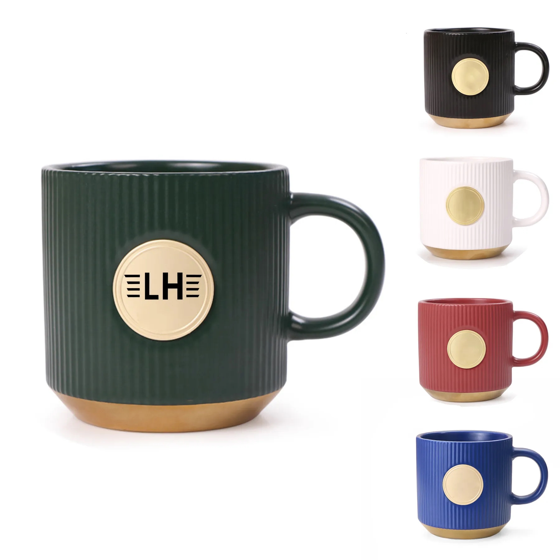 13 OZ Ceramic Striped Coffee Mug 4