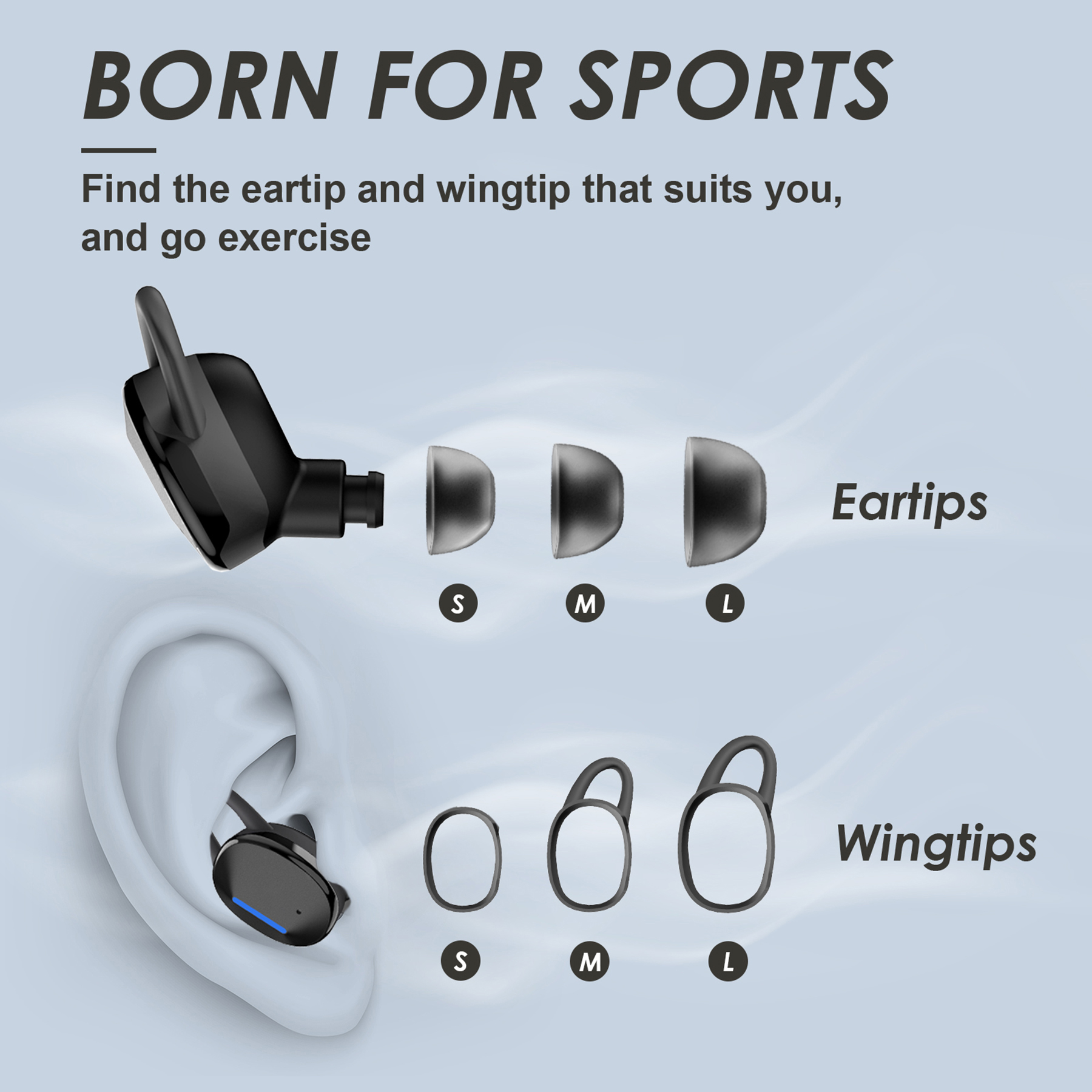 Calcini® Sport TWS Earbuds With IPX8 Waterproof Rating 16