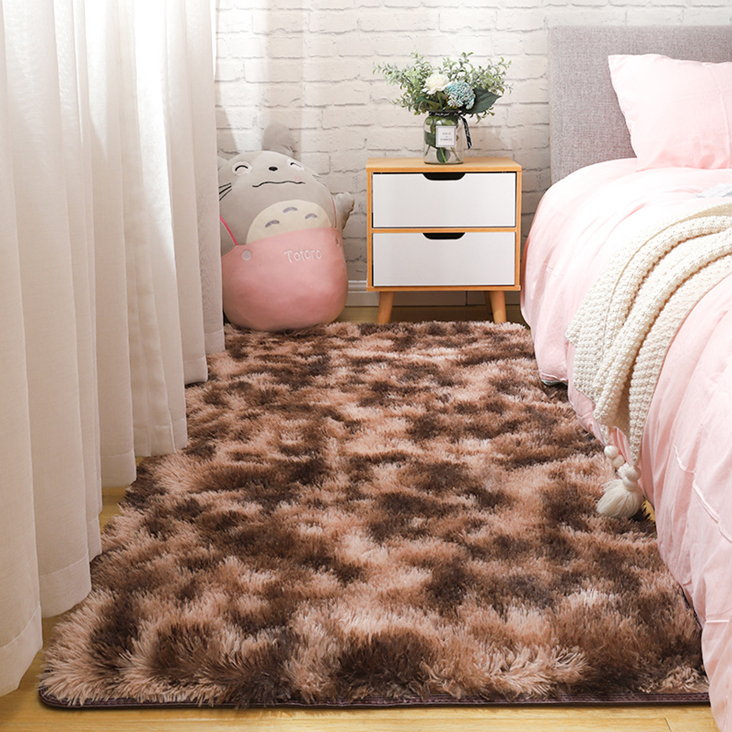Warm Surface Soft Feel Tie-Dyed Rug 4