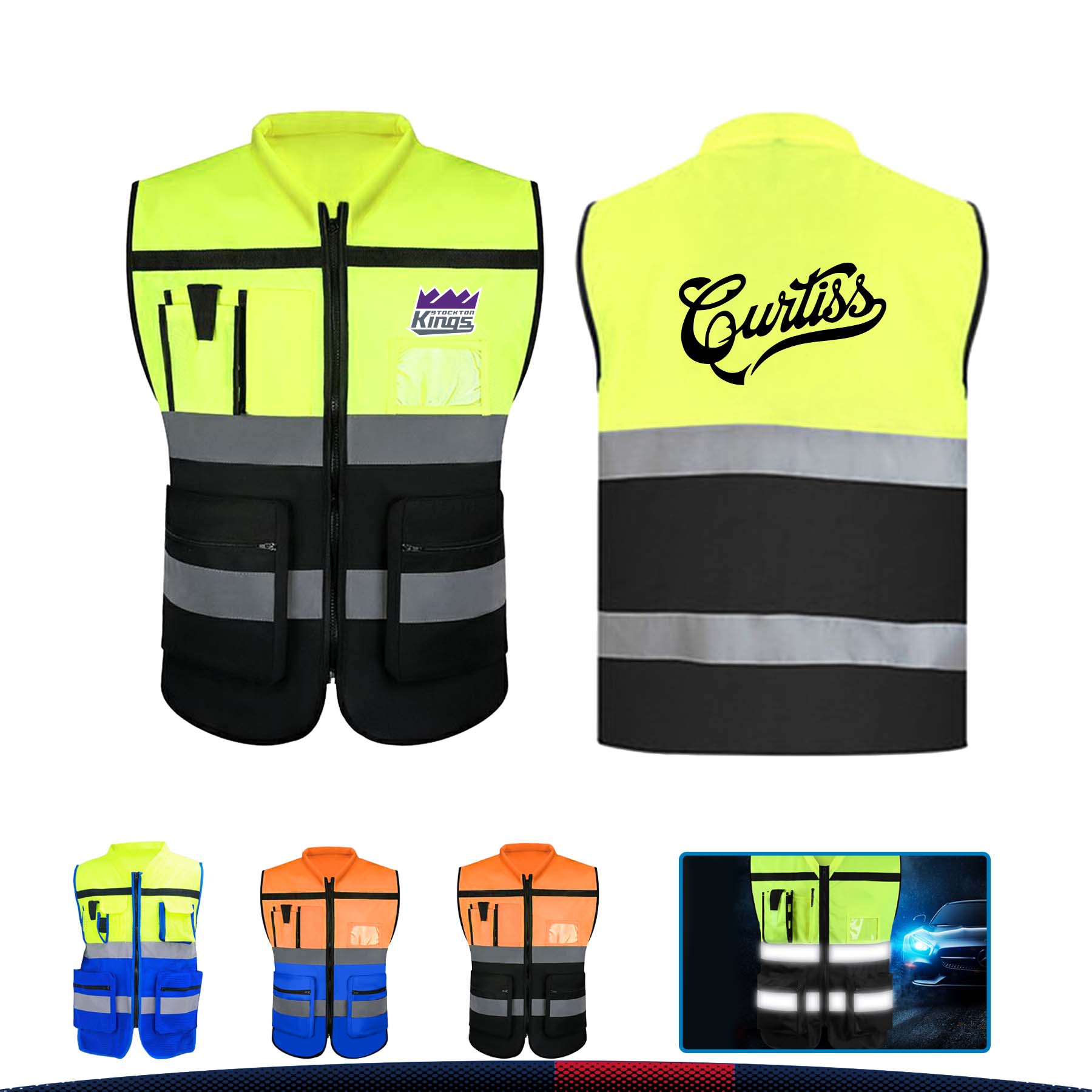 Multi Pockets Reflective Safety Vest 4