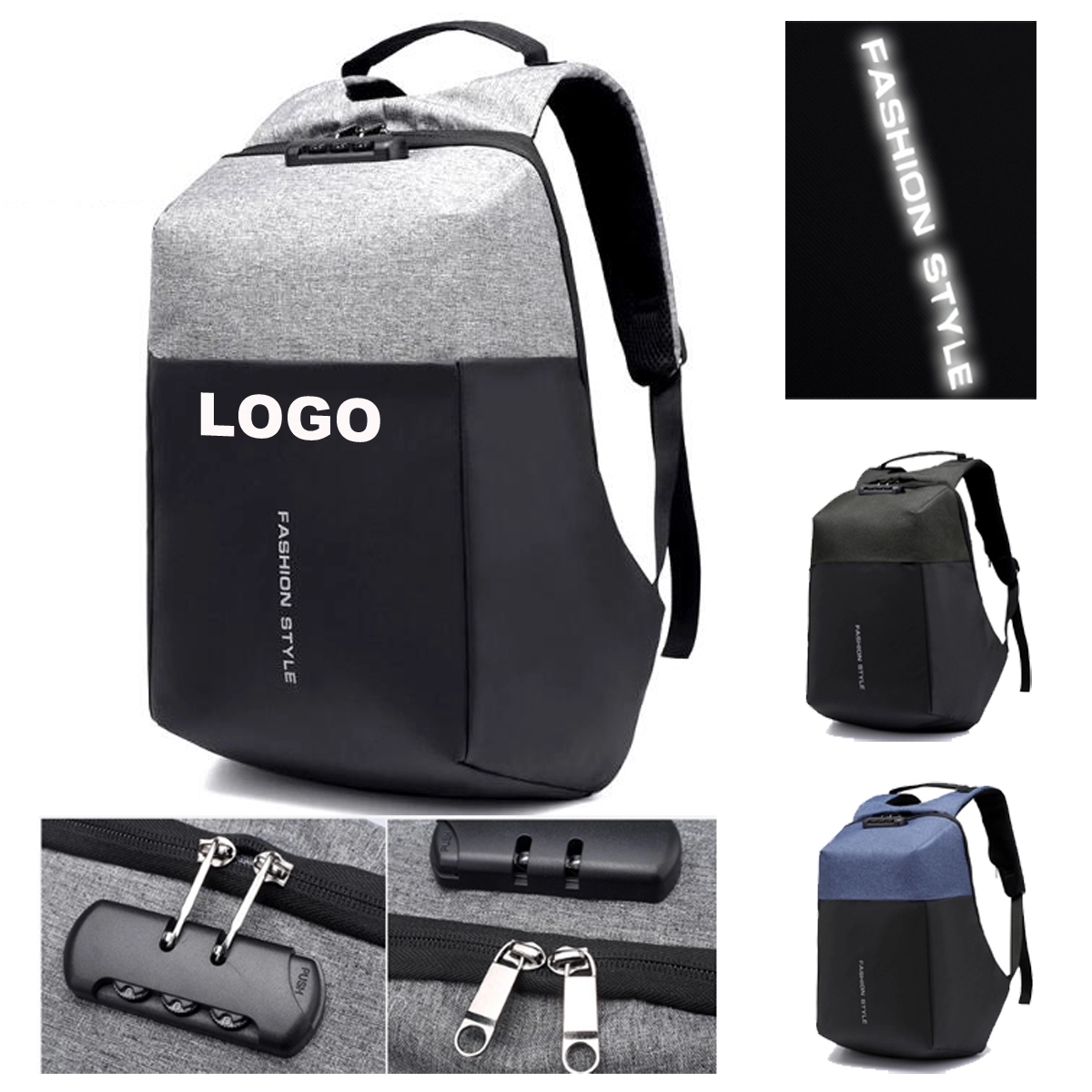 Anti-theft Laptop Backpacks With Coded Lock 2