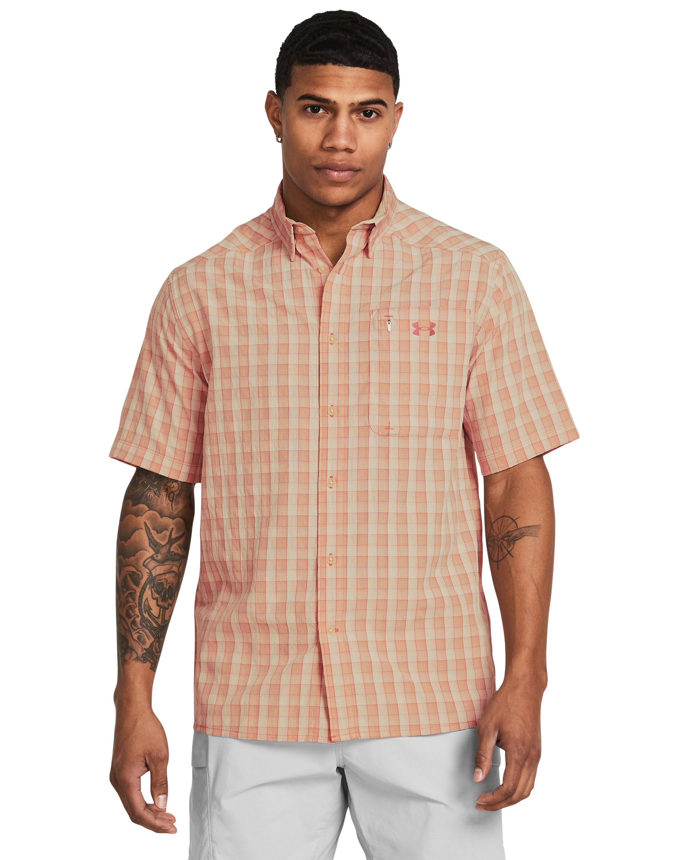 UA Drift Tide 2.0 Plaid Men's Short Sleeve 16